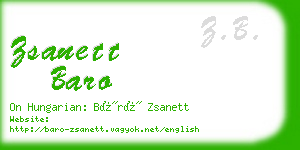 zsanett baro business card